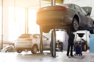 Car on lift